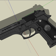 dimensioni effettive della pistola gioco coltello rasoio difesa la decorazione giocattolo 3d print model - Mito3D