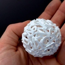 acupuncture stress ball alphabettypography game 3d print model - Mito3D