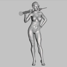 acute ambulance syringe nu dress art woman sexy model miniature human girl figure female erotic character breast body 3d print model - Mito3D