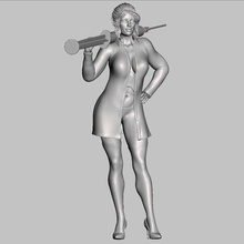 acute ambulance syringe art woman sexy model miniature human girl figure female erotic character breast body 3d print model - Mito3D