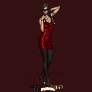 ada wong resident evil leon claire jill biohazard capcom woman red dress 3d print model - Mito3D