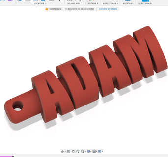 adam keychain 3d print model - Mito3D