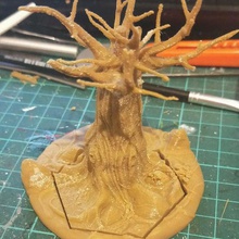 adaptable detailed dead tree game underworlds warhammer 3d print model - Mito3D
