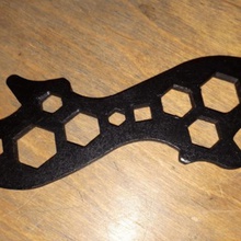 adaptável porca hexagonal chave ferramenta 3d print model - Mito3D