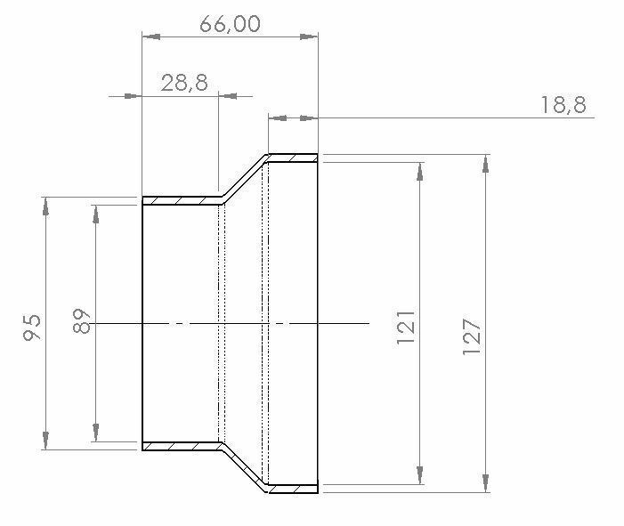 adattatore Cappa von idromassaggio aria scarico Ablufthaube cappuccio cucina cena cenare camera 3D print model - Mito3D