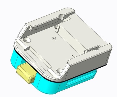 adaptör Makita lxt pil dizi cihaz kendin yap 3d print model - Mito3D