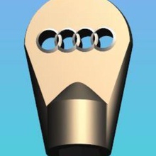 adblue tank cap key tool 3d print model - Mito3D