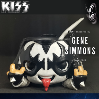 add rock 'n' roll flair home argentine mate planter inspired kiss bass player gene simmons digitalmodel 3dprinted handpainted argentinemate bassplayer uniquegift homedecor rocknr homeaccessories 3ddesign giftideas uniquedesigns customgifts homedesign homedecorating interiordesign decoratingideas diyproject 3d print model - Mito3D