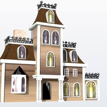 addams family house Architektur Monster dracula Kunst 3d print model - Mito3D