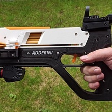 adderini - 3d printed repeating slingbow pistol archery crossbow slingshot 3d print model - Mito3D