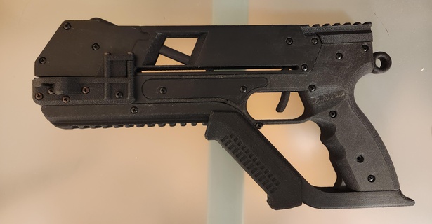 adderini lever grip crossbow slinggun slingshot 3d print model - Mito3D