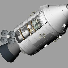 additional parts 1 48 csm feature apollo 13 spacecraft realspace space model 3d print model - Mito3D