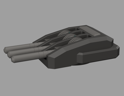 Aggiungi marchio 15 frangiflutti navale pistola bobina unsc Starships alone flotta battaglie redux 3d print model - Mito3D