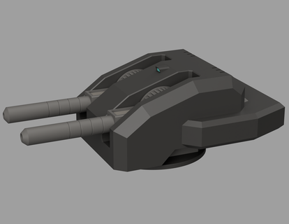 Ajouter marque 33 cracheur feu naval pistolet bobine unsc Starships Halo flotte batailles redux 3d print model - Mito3D