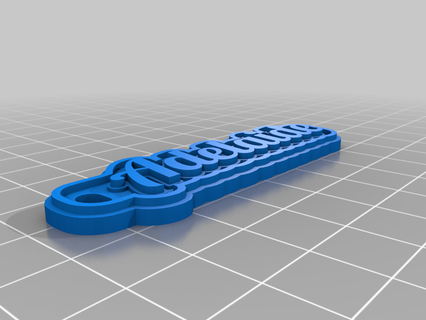 adelaide customized keychains 3d print model - Mito3D