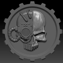 becerikli tamirci işaret rozet Uzay bilimkurgu oyun gelecek warhammer40000 imparatorluk wh40k Warhammer Kostüm oyunu omnissiah deus 3d print model - Mito3D