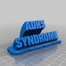 adhs-Syndrom Kunst Anzeichen logos 3d print model - Mito3D