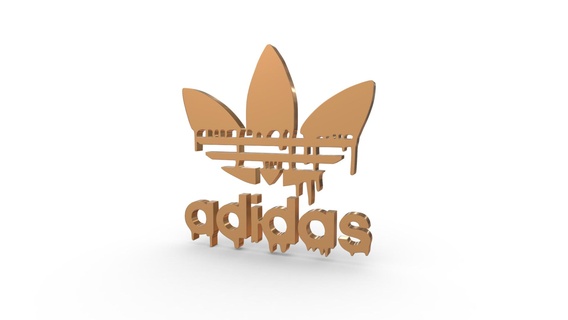 adidas logo boutique brand shop store emblem style symbol luxury fashion accessories stylish trend 3d print model - Mito3D