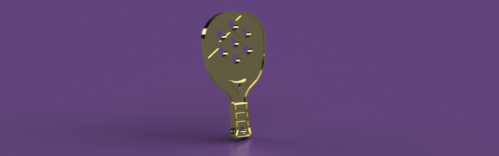 adidas paddle racket keychain Jewelry mom ilove 3d print model - Mito3D
