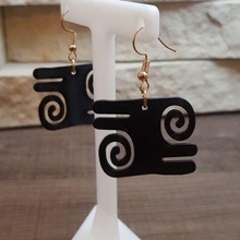 adinkra african bravery symbol earrings jewelry africa fashion stylish 3d print model - Mito3D