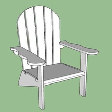 chaise adirondack outil de L'impression 3d snapfit composant logiciel enfichable plein air miniature mini la colle cadeau jardin figure bureau décoration cool président 3d print model - Mito3D