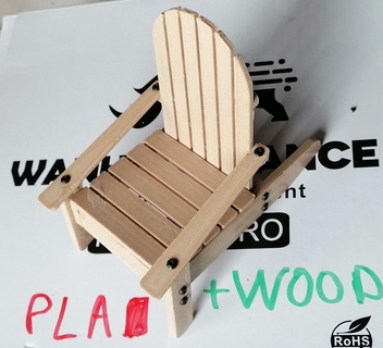 Adirondack jardin chaise 1 10 échelle Accueil maison chair miniature jouet poupée fauteuil 3d print model - Mito3D