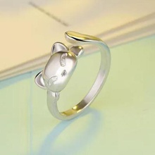 adjustable cat ring jewelry 3d print model - Mito3D
