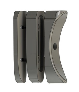 adjustable corner pad pcp p15 rifle charger magazine air buttpad piece artemis onix bullpup 3d print model - Mito3D