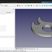 adjustable desk hook created freecad office parametric 3d print model - Mito3D