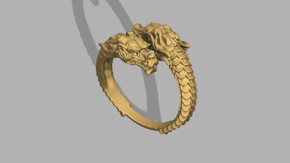 adjustable dragons ring dragon necklaces keychain jewelery bracelet 3d print model - Mito3D