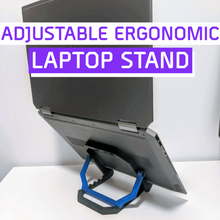 adjustable ergonomic laptop stand - portable foldable easy print tool adjust simple 3d print model - Mito3D