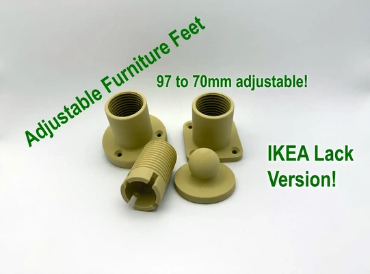 ajustable mueble pies hogar casa mesa ikea montar interior pelota ikeahack carencia fácil tornillo sencillo plano carpintero planar 3d print model - Mito3D