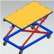 adjustable scissor lift table 3dcad engineering electric drill threaded design 3d modelling lifting 3d print model - Mito3D