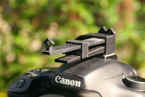 adjustable sight hot shoe hotshoe telephoto camera 3d print model - Mito3D