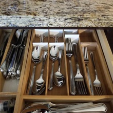 adjustable silverware drawer spacer home kitchen organization 3d print model - Mito3D