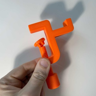 adjustable vice-hook hook vice hang screw hanging clamp 3d print model - Mito3D