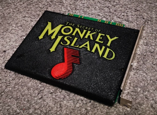 improvisar tarjeta sonido protector placa trasera secreto of mono isla computadora retro jugando msdos 3d print model - Mito3D