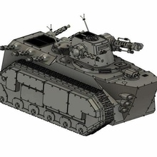 admech tabanca tekne tank 40k Warhammer becerikli omnissiah parçalayan 3d print model - Mito3D