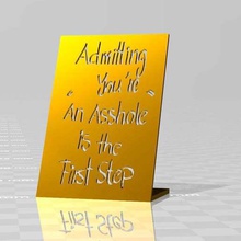 admitting you asshole first step art signs logos 3d print model - Mito3D