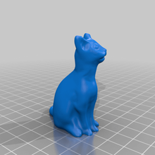 bezaubernd Katze niedlich Sitzung Skulpturen 3d print model - Mito3D