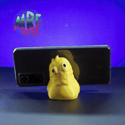 adorable pollo móvil estante soporte iphone smartphone samsung apoyo seguro escritorio kawaii gallina mono apoya 3d print model - Mito3D