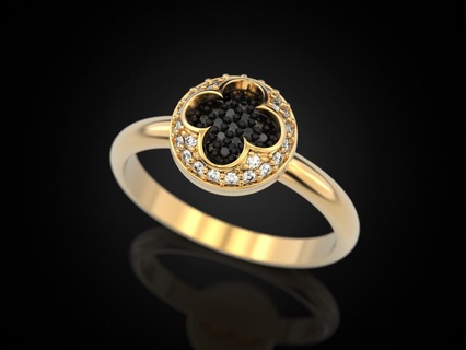adorable anillos 3 ring4 joyería joya canalla clásico diamante compromiso impresión 3dprinted imprimible diseño anillo dorado Moda oro plata Boda 3d print model - Mito3D