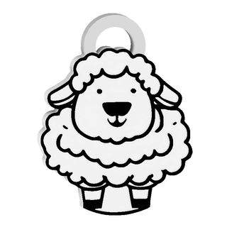 adorable sheep keychain earrings necklace 3d print model - Mito3D