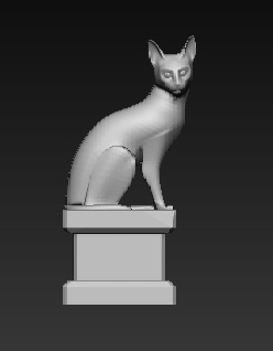 adorno gato Arte escultura 3D print model - Mito3D