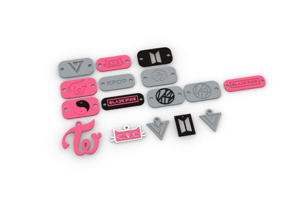 adornos para pulseras kpop aretes colgantes 3d print model - Mito3D