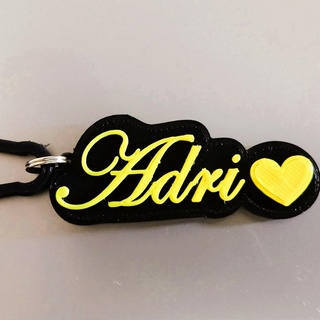 adri adriana keychain article earrings name pendant luxury nice keys girl woman accessory elegant cute 3d print model - Mito3D