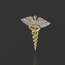 aduceus takı tıp sız işaret sembol platin yazdırılabilir sterling bas rahatlama heykel kolye mücevher metal Gümüş altın çelik retro 3d print model - Mito3D