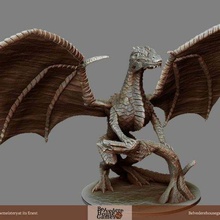 adult frost dragon pre-supported mini 3dprintable dnd miniature dragons dungeon dungeons and frostgrave miniatures pathfinder rpg presupported pre supported support tabletop gaming ttrpg waragme terrain wargame wargaming warhammer games 3d print model - Mito3D