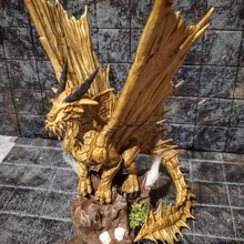 yetişkin altın Ejderha destekli oyun minyatür d dnd Zindanlar ejderhalar canavar reçine masaüstü rpg fantezi yol bulucu 3d print model - Mito3D