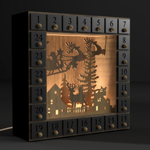 advent calendar light christmas decoration fir led 3d print model - Mito3D